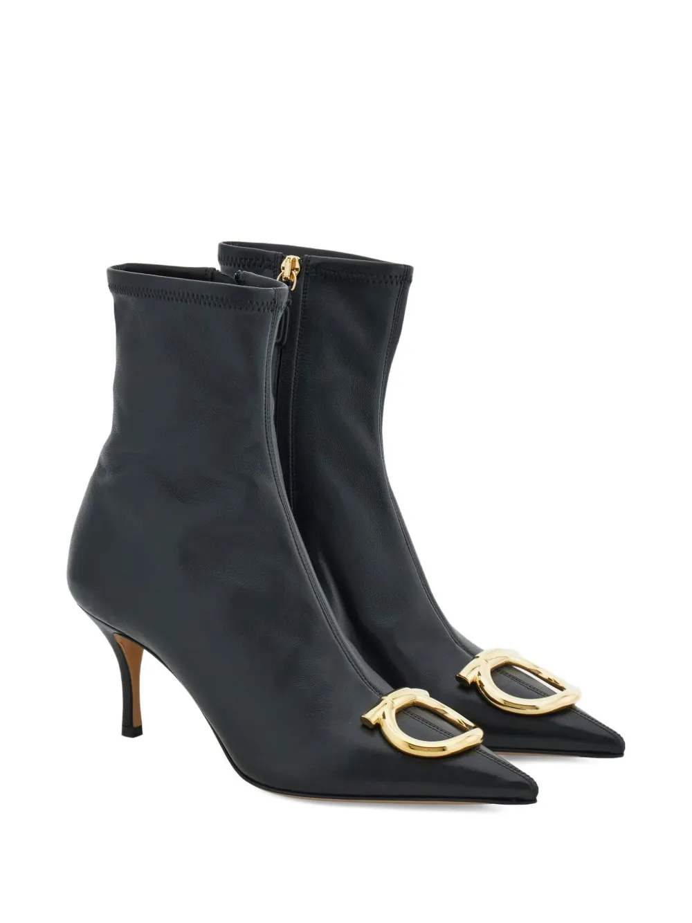 Ferragamo Gancini-buckle Boots In Black