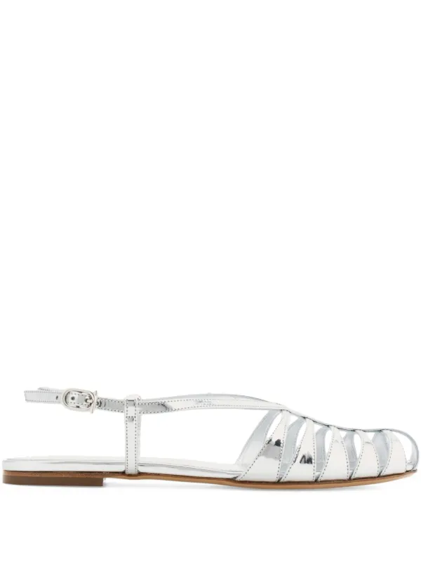 Ferragamo Cage Sandals in Silver