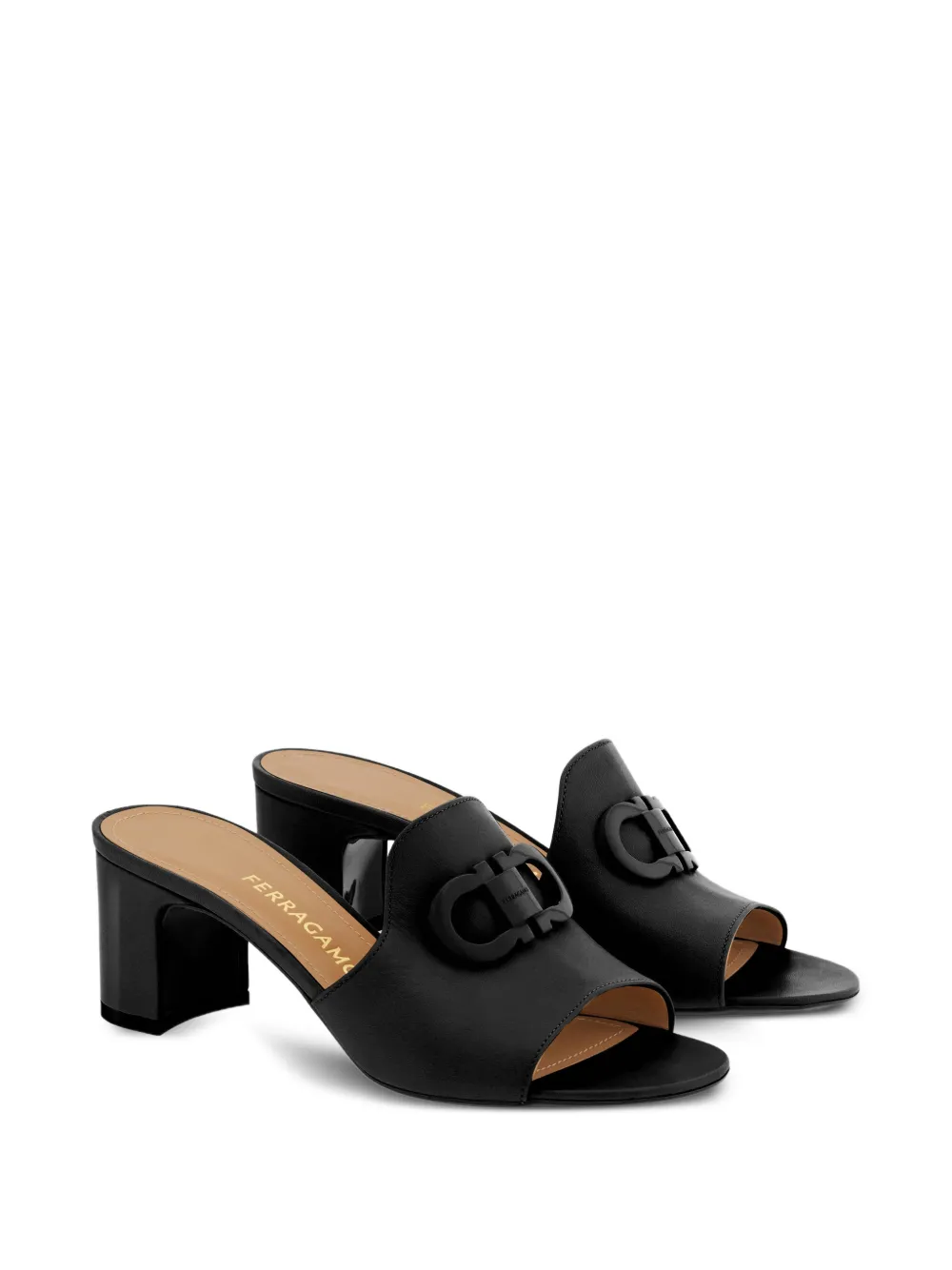 Ferragamo 50 mm Gancini sandalen Zwart