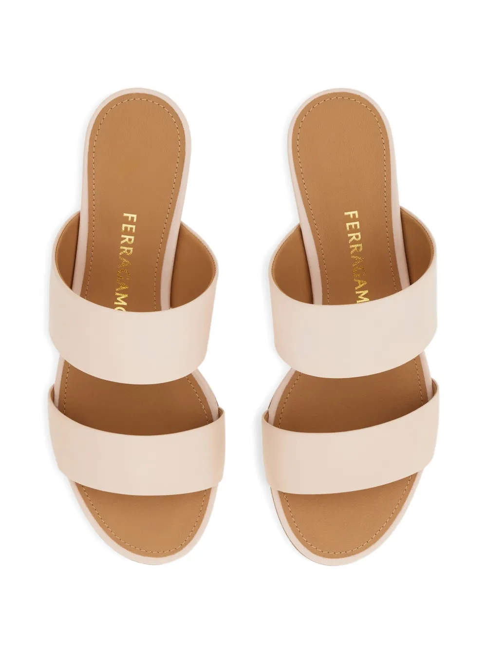 Ferragamo 40 mm leren muiltjes Roze