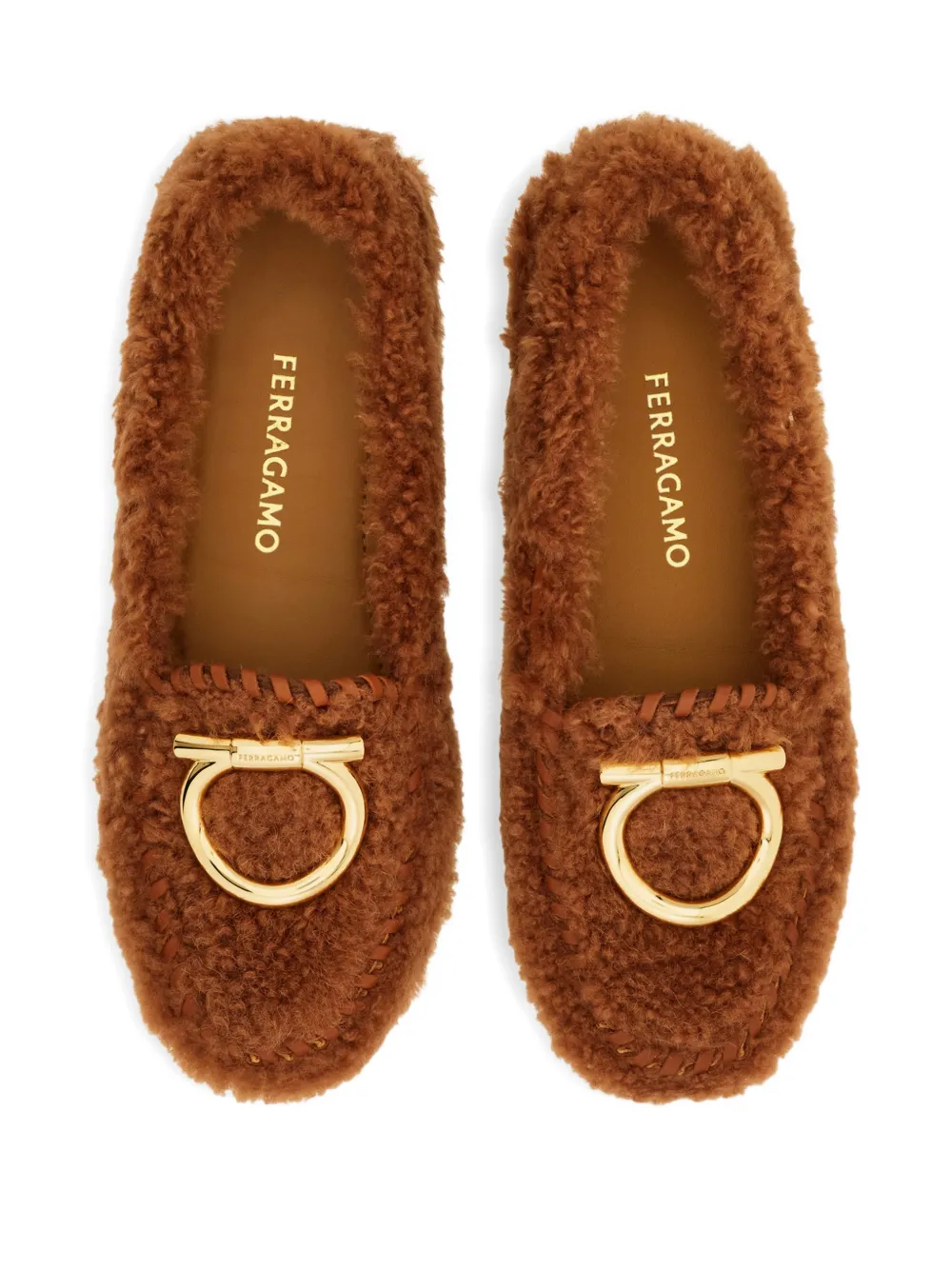 Ferragamo Gancini lammy loafers Bruin