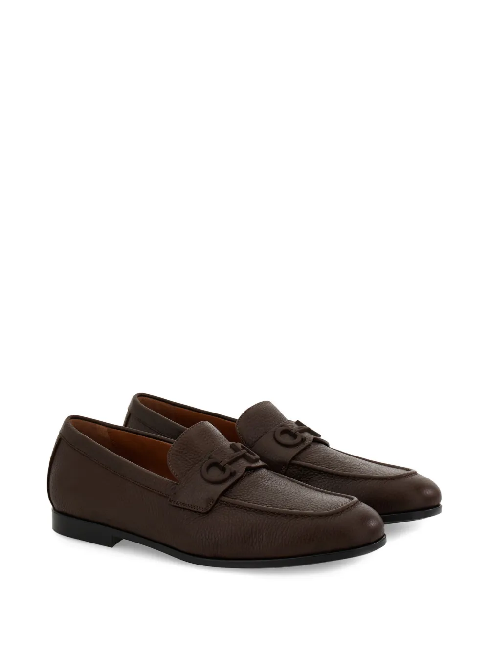 Ferragamo Loafers met Gancini gesp Bruin