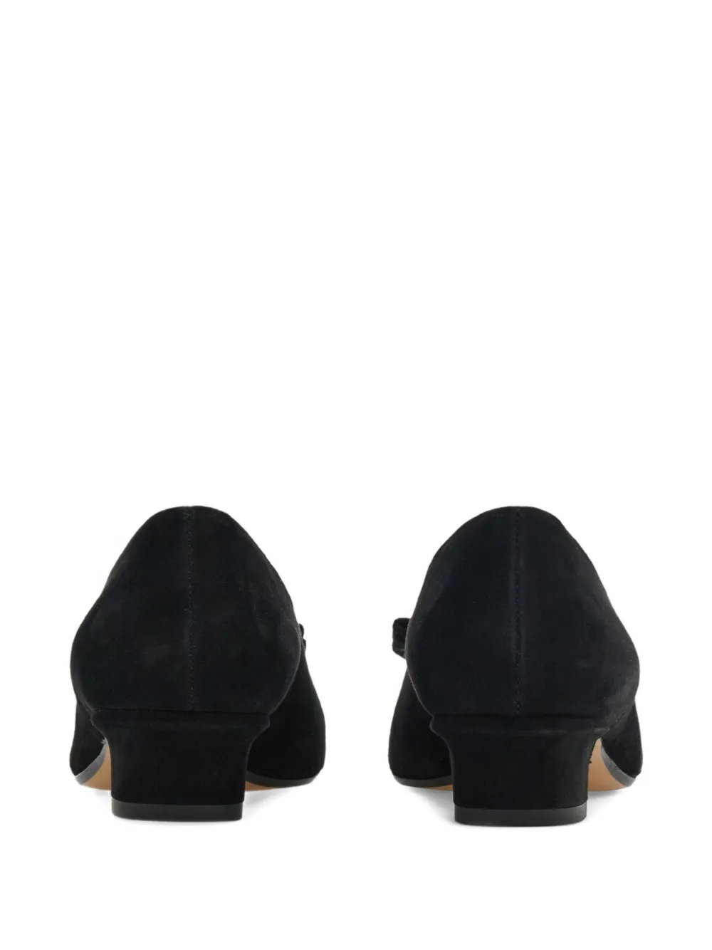 Ferragamo Vara 30 mm pumps met blokhak en strik Zwart