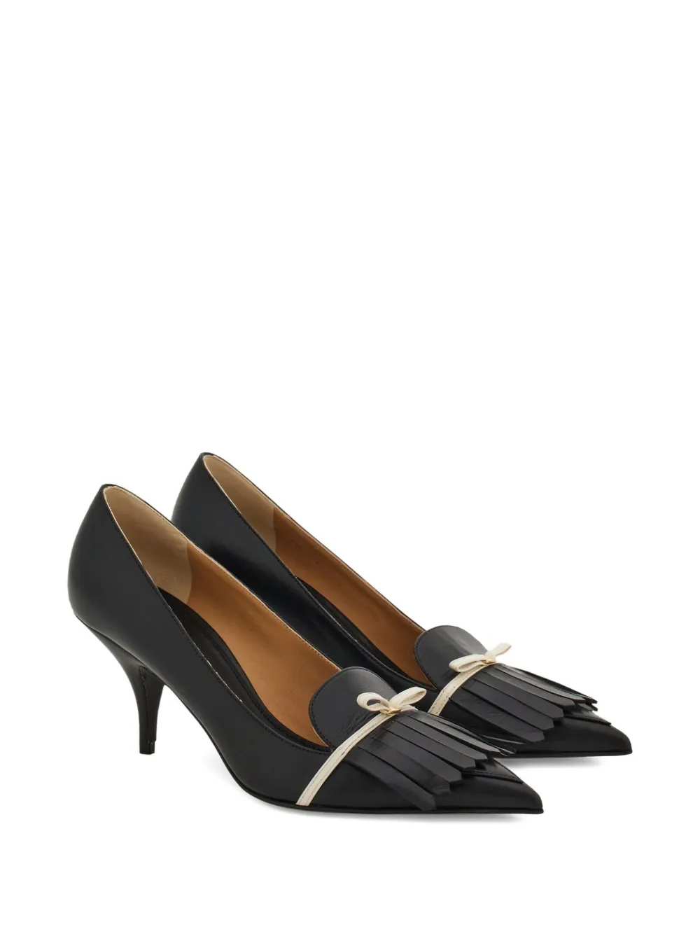 Ferragamo 70 mm pumps verfraaid met strik Zwart