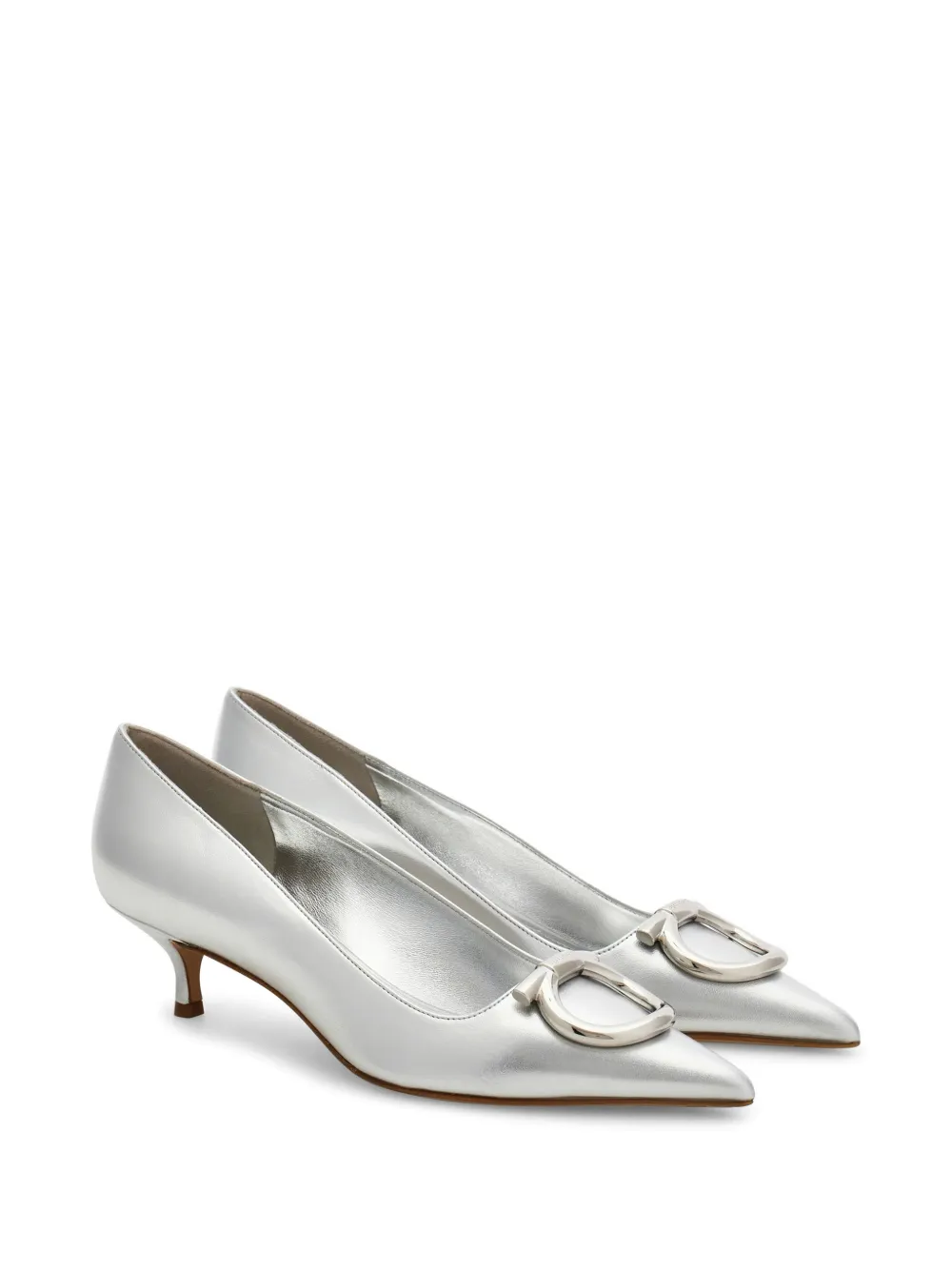 Ferragamo Maxi Gancini pumps Zilver