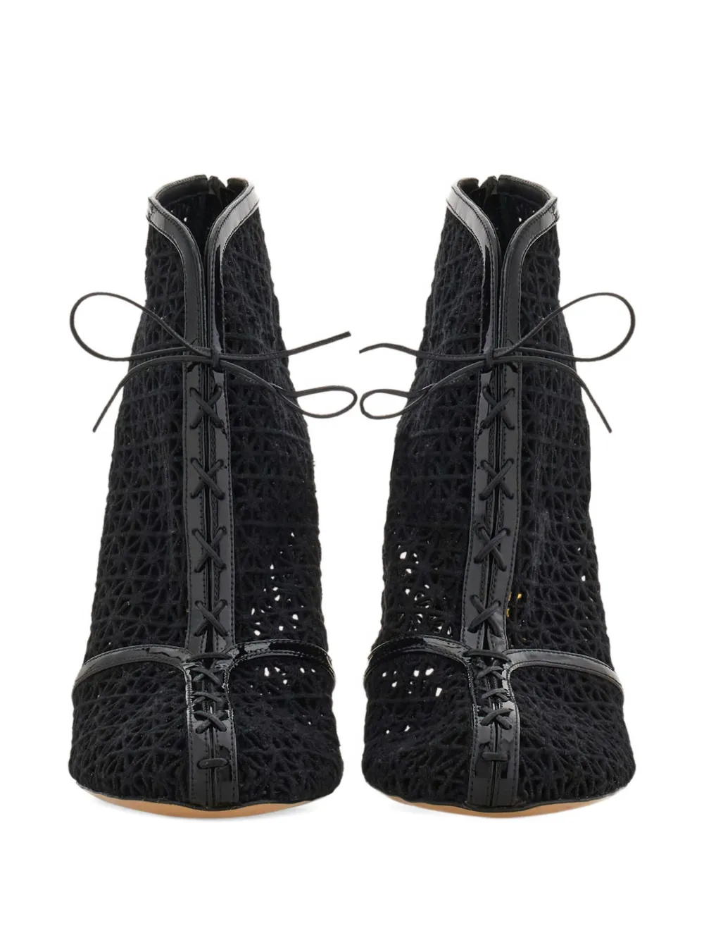 Ferragamo 90mm macramé laarzen Zwart