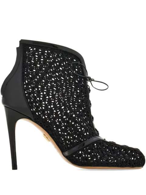 Ferragamo 90mm macramé boots