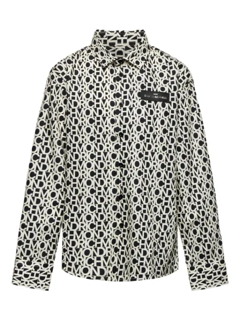 John Richmond Junior lettering patch shirt