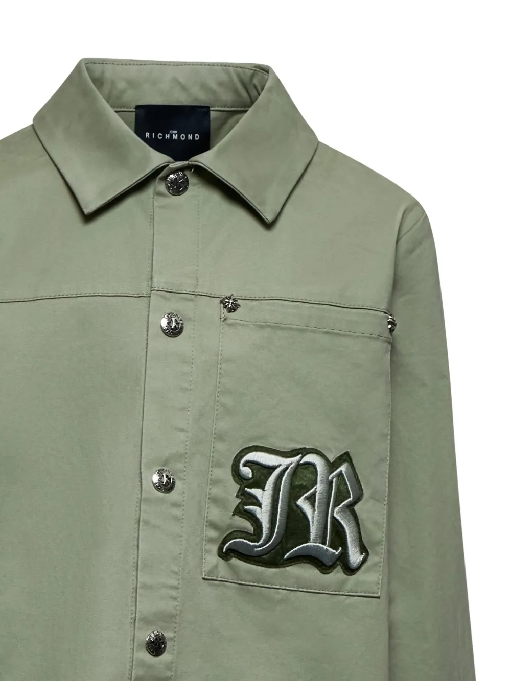 John Richmond Junior Shirt met geborduurd logo Groen