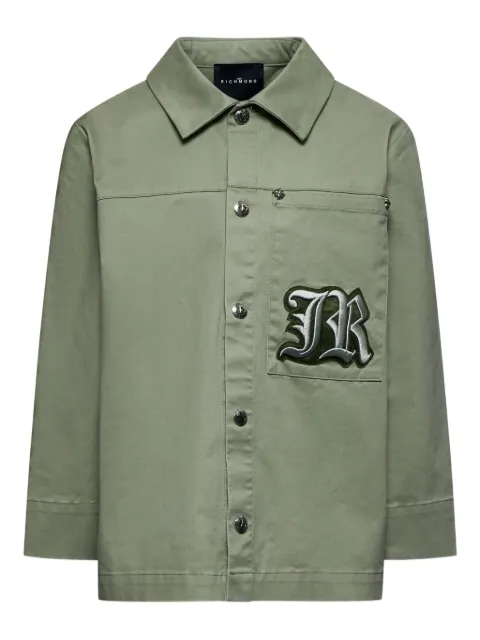 John Richmond Junior camisa con logo bordado