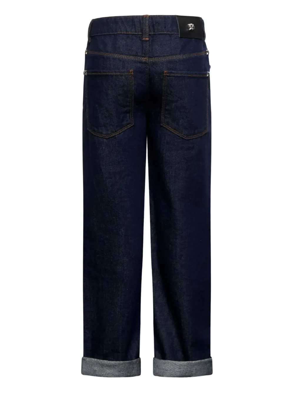 John Richmond Junior Jeans met omgeslagen pijpen Blauw