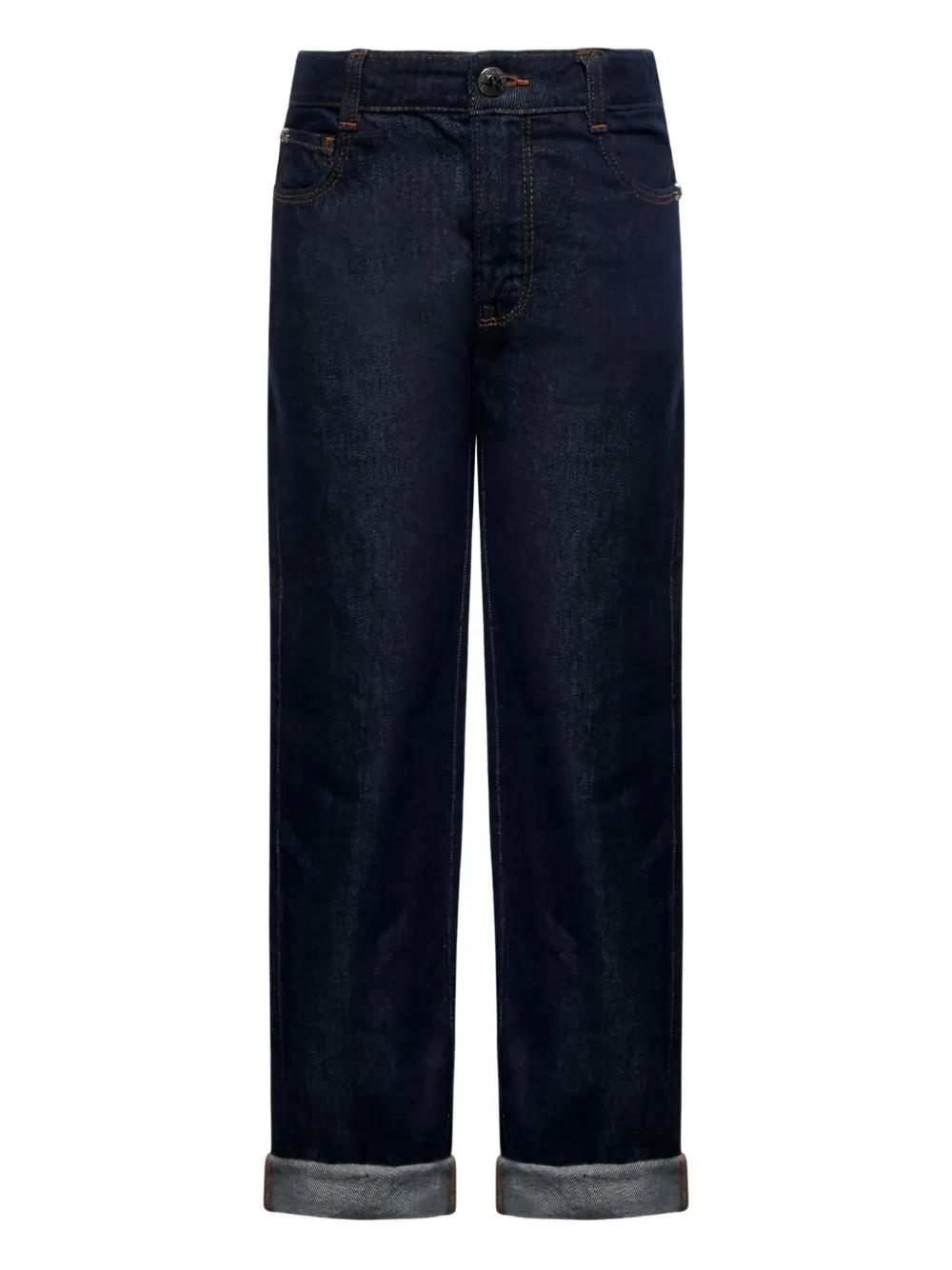 John Richmond Junior Jeans con risvolto - Blu