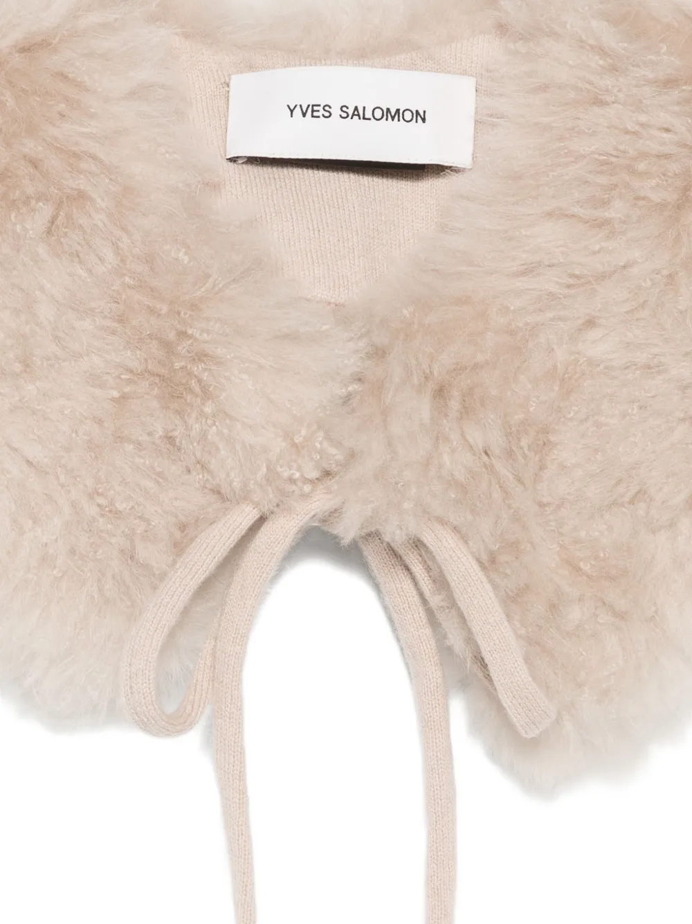 Yves Salomon v-neck scarf - Roze