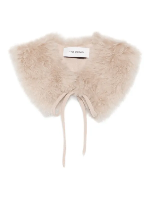 Yves Salomon V-neck Scarf in Pink