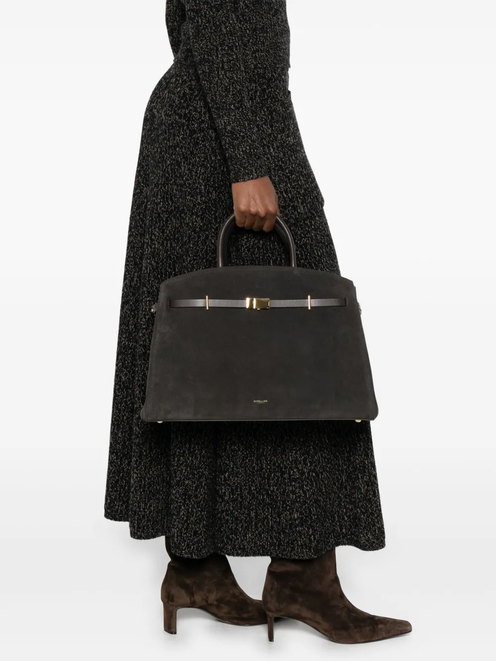 DeMellier suede Hudson tote bag - Bruin