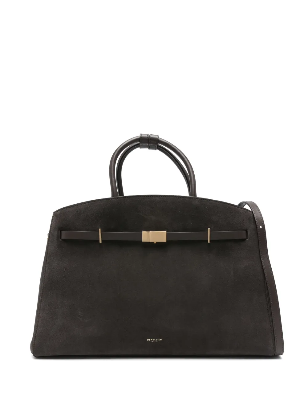 Demellier Suede Hudson Tote Bag In Brown