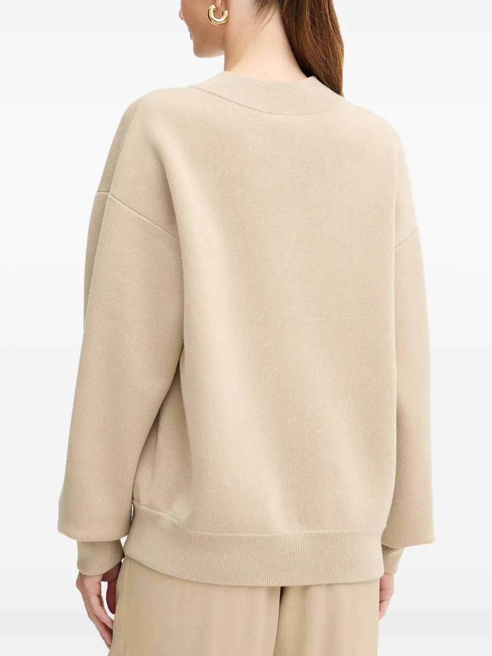 Hugo Boss Buttoned Cardigan In Neutral