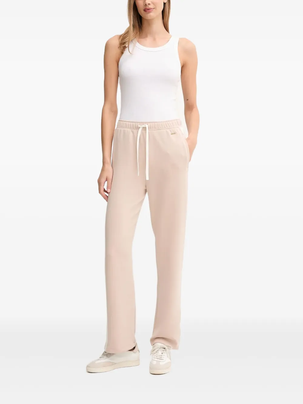 BOSS Twin trainingsbroek met trekkoord - Beige