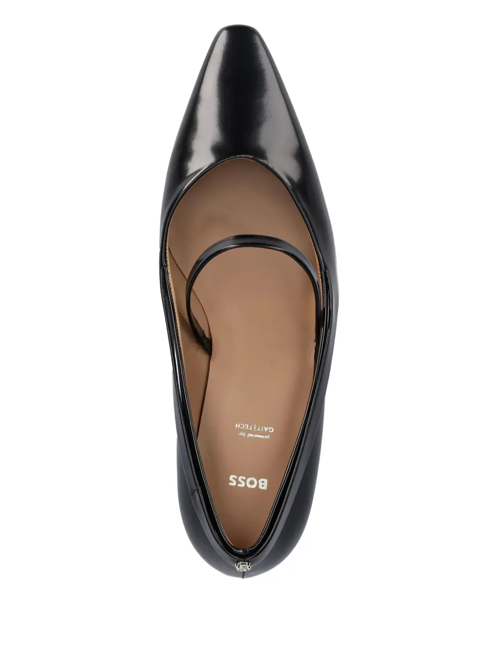 BOSS 50 mm Charlize pumps met puntige neus en bandje Zwart