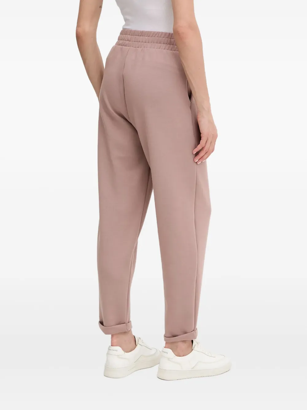 Hugo Boss Scuba Long-sleeve Track Trousers In Brown