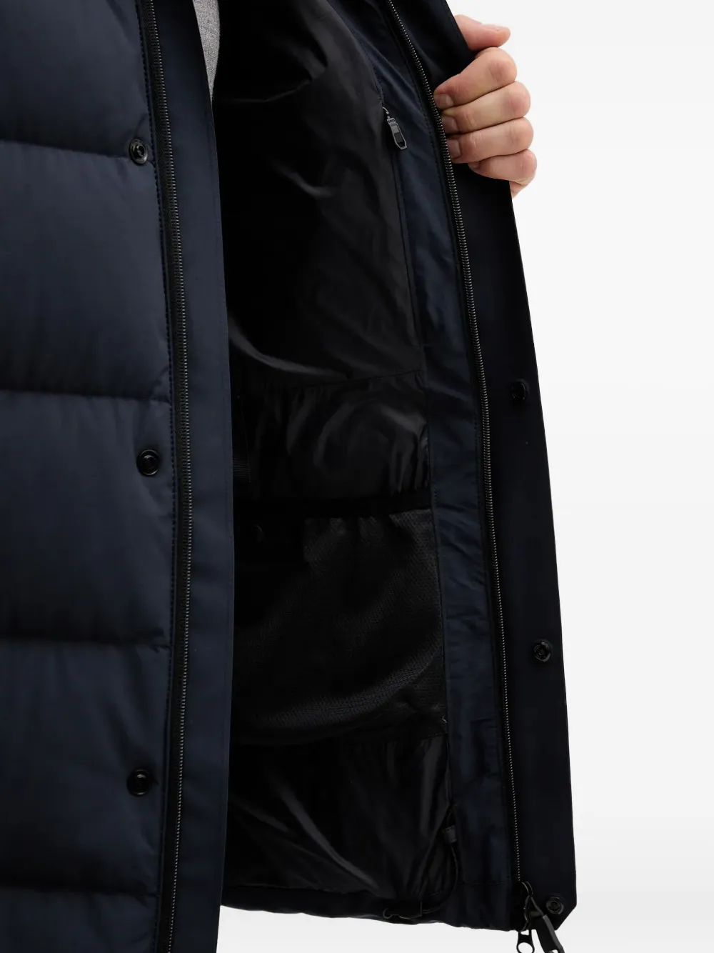 BOSS Block gewatteerde hoodie Blauw