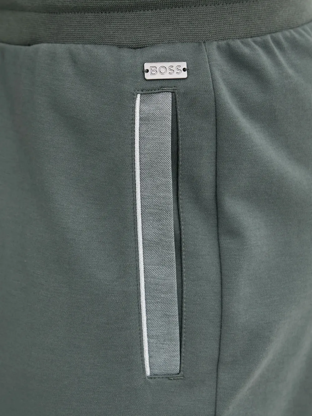 BOSS Broek met trekkoordtaille Grijs