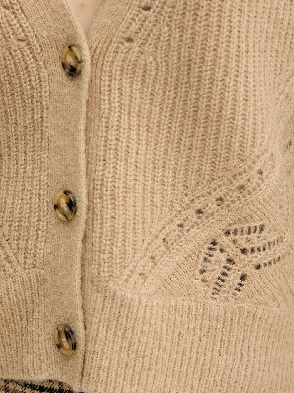 Hugo Boss Buttoned Cardigan In Neutral