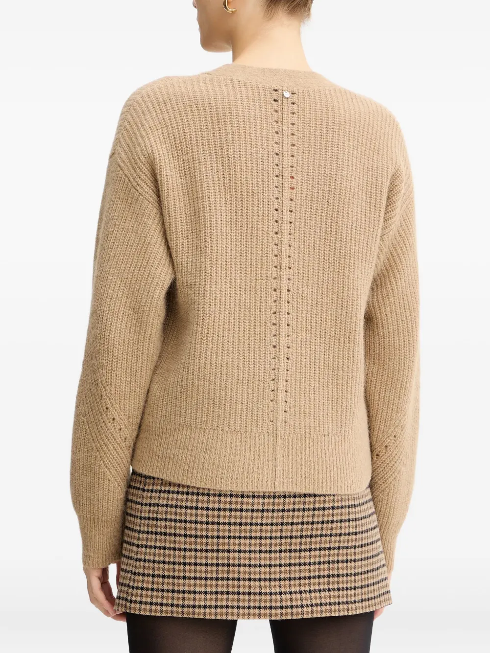 Hugo Boss Buttoned Cardigan In Neutral