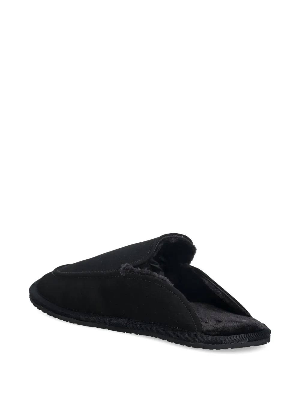 BOSS MSFR slippers met stiksels Zwart