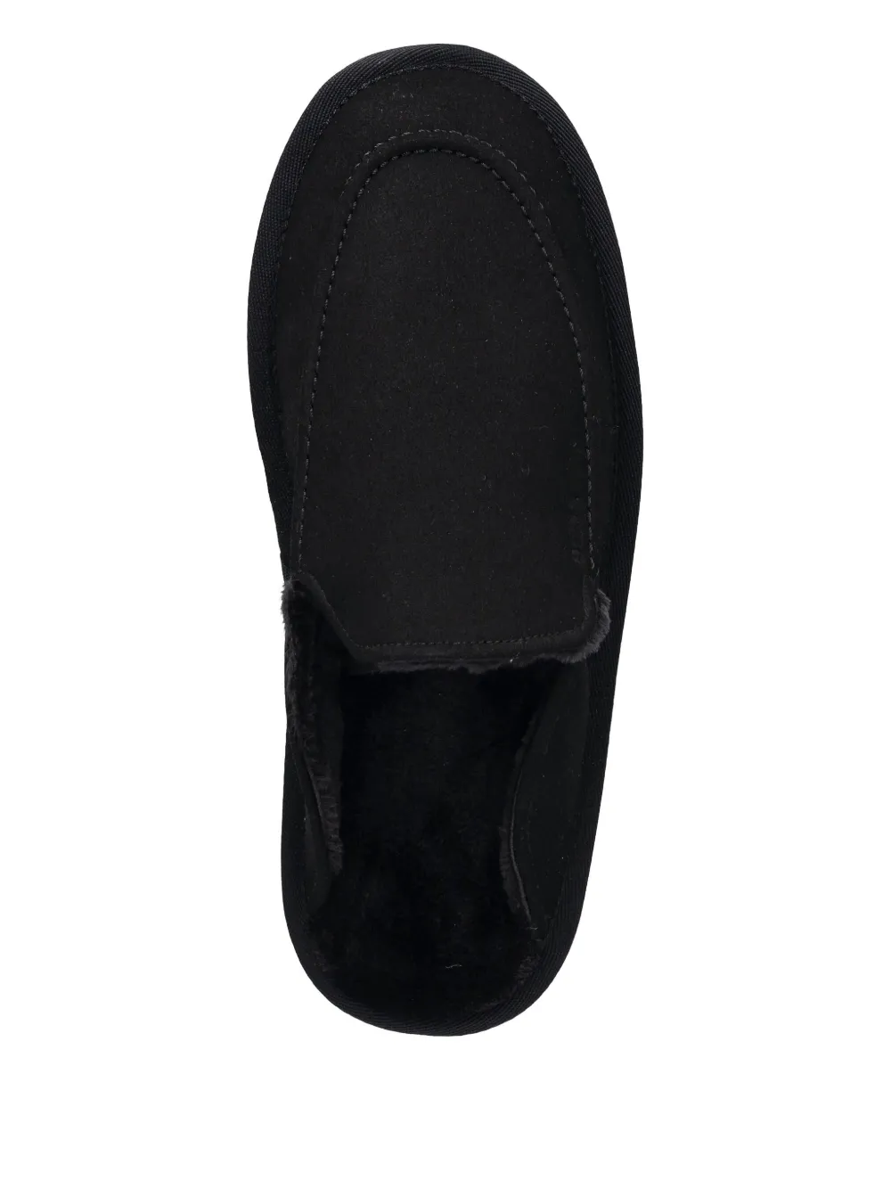 BOSS MSFR slippers met stiksels Zwart