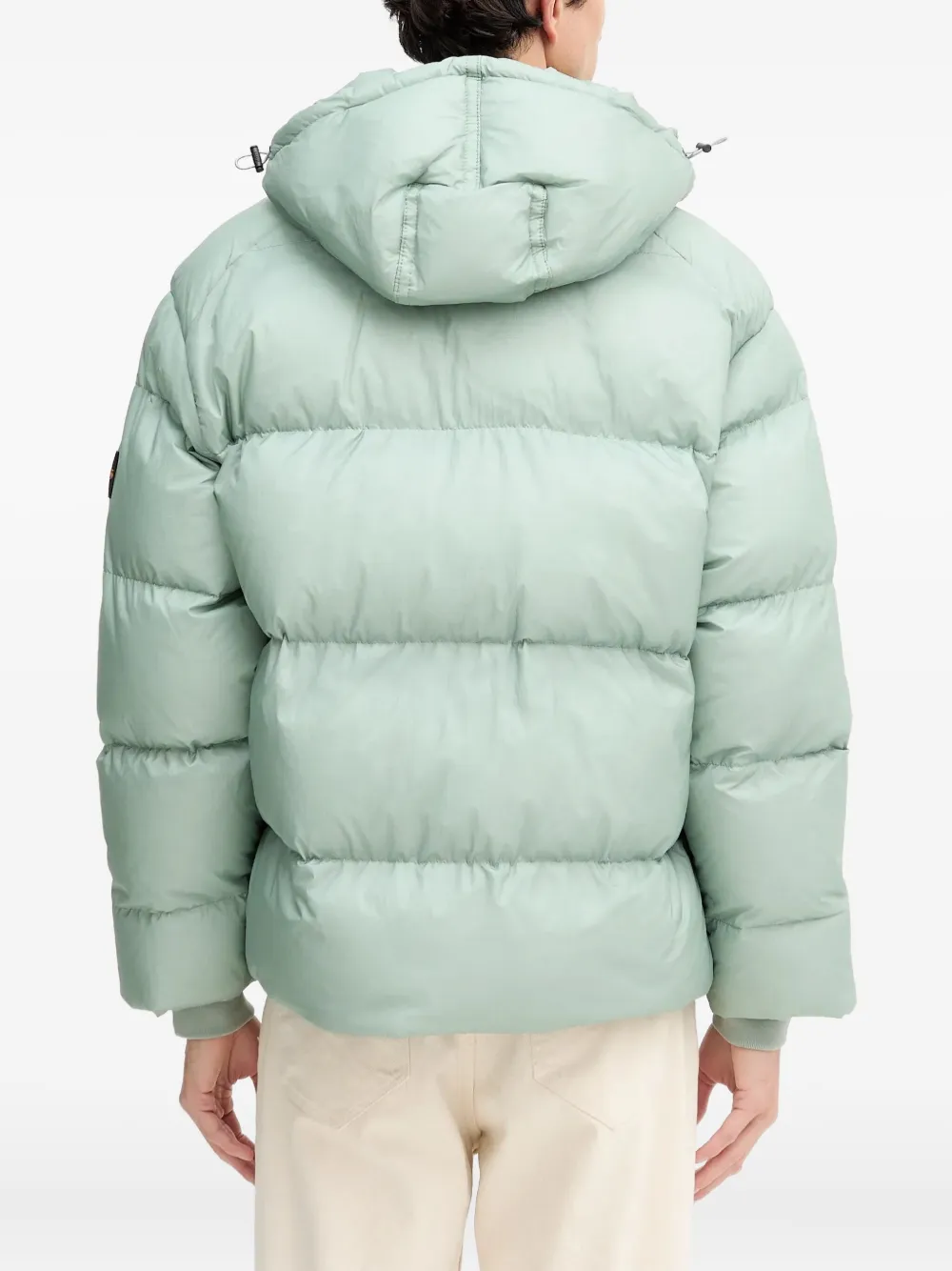 BOSS Gewatteerd jack met capuchon Groen