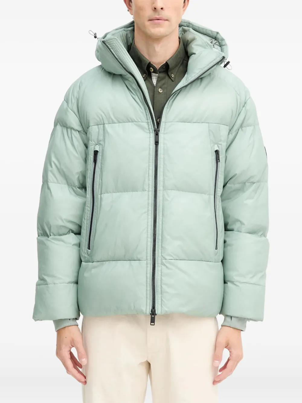 BOSS hooded padded jacket | Green | Image 1