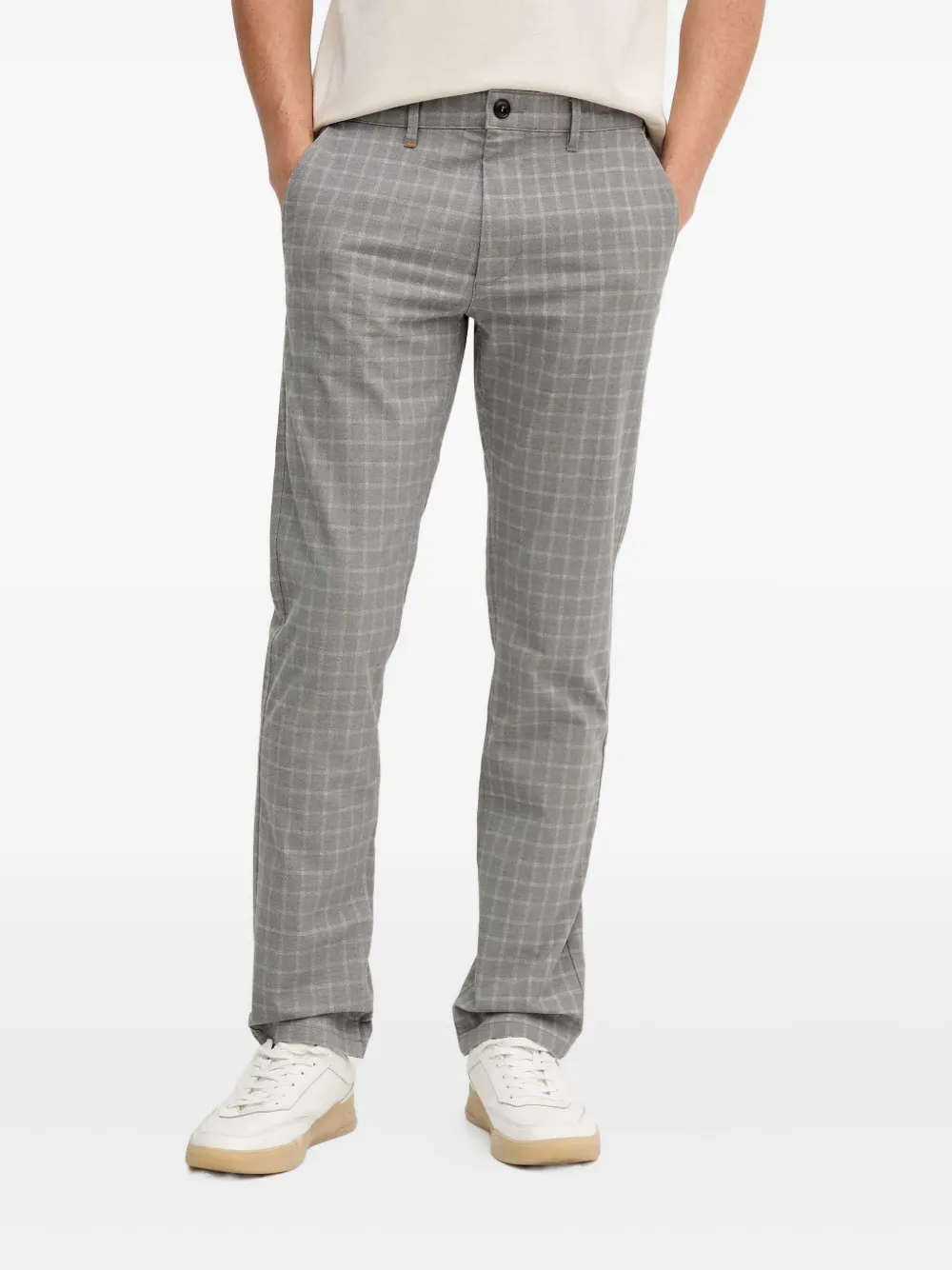 BOSS checked-pattern trousers | Grey | Image 1