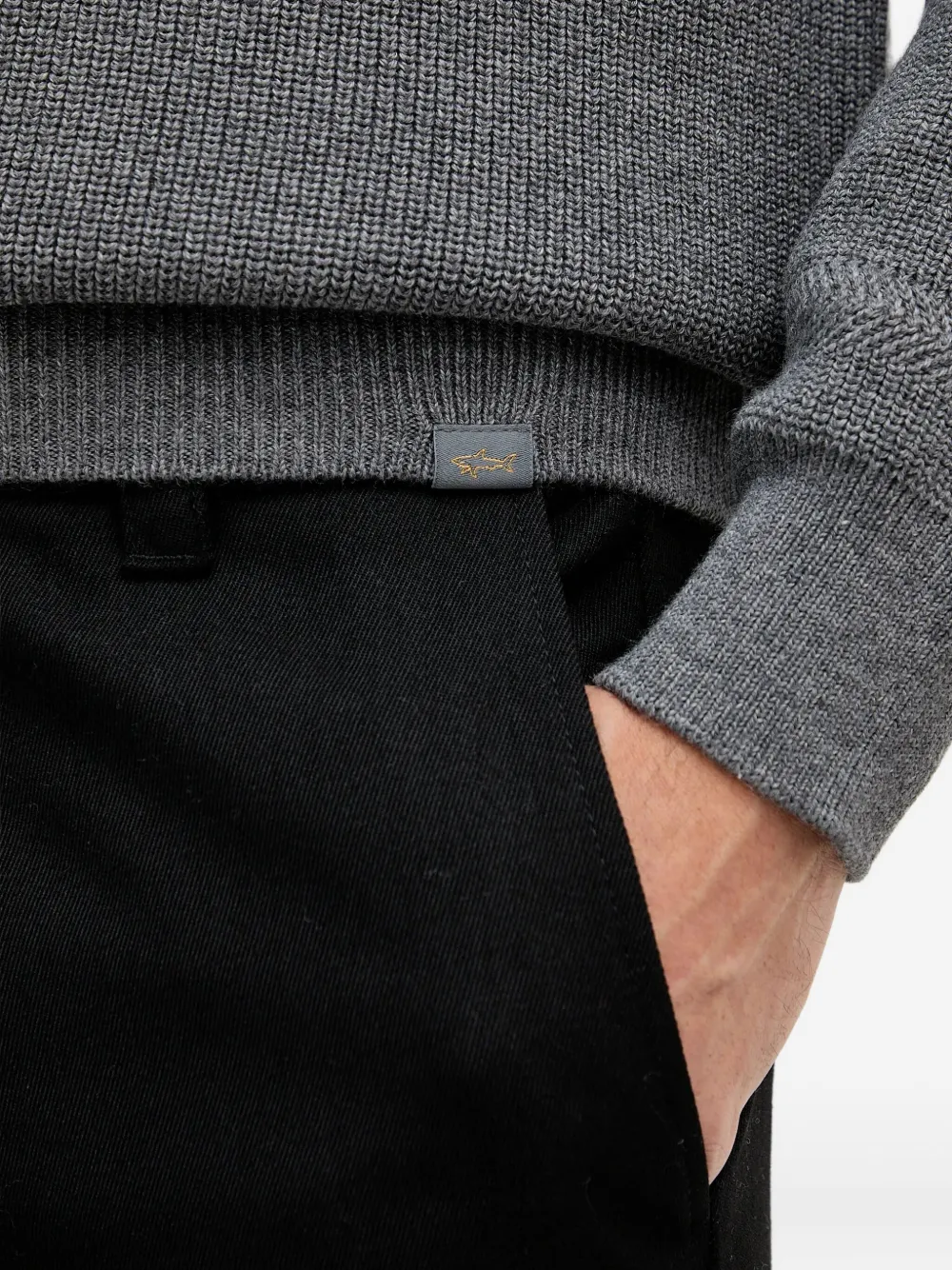 BOSS Broek met cargo zak Zwart