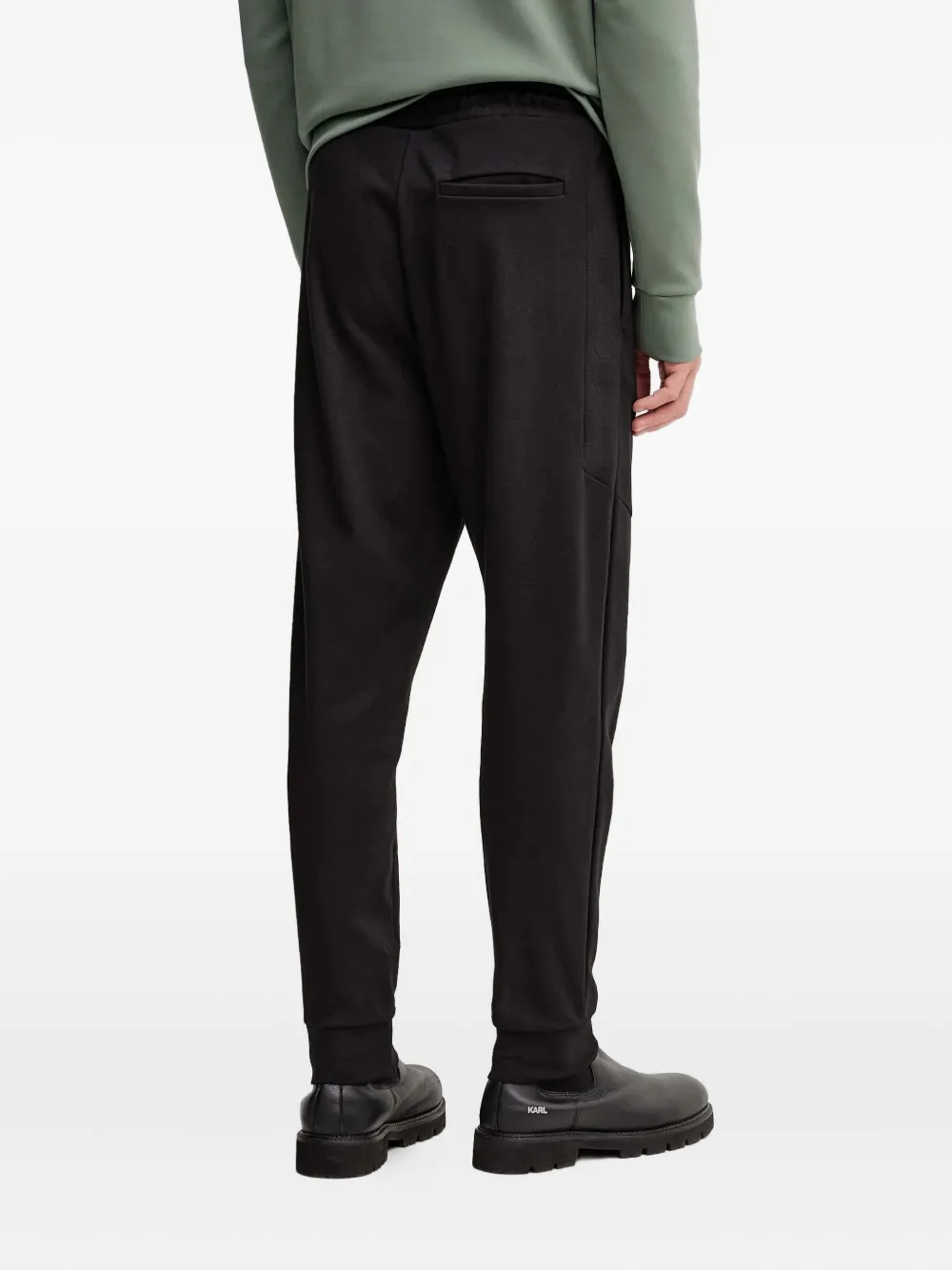 BOSS Broek met logopatch Zwart