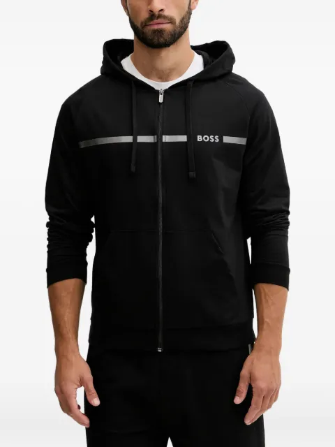 BOSS hoodie à fermeture zippée