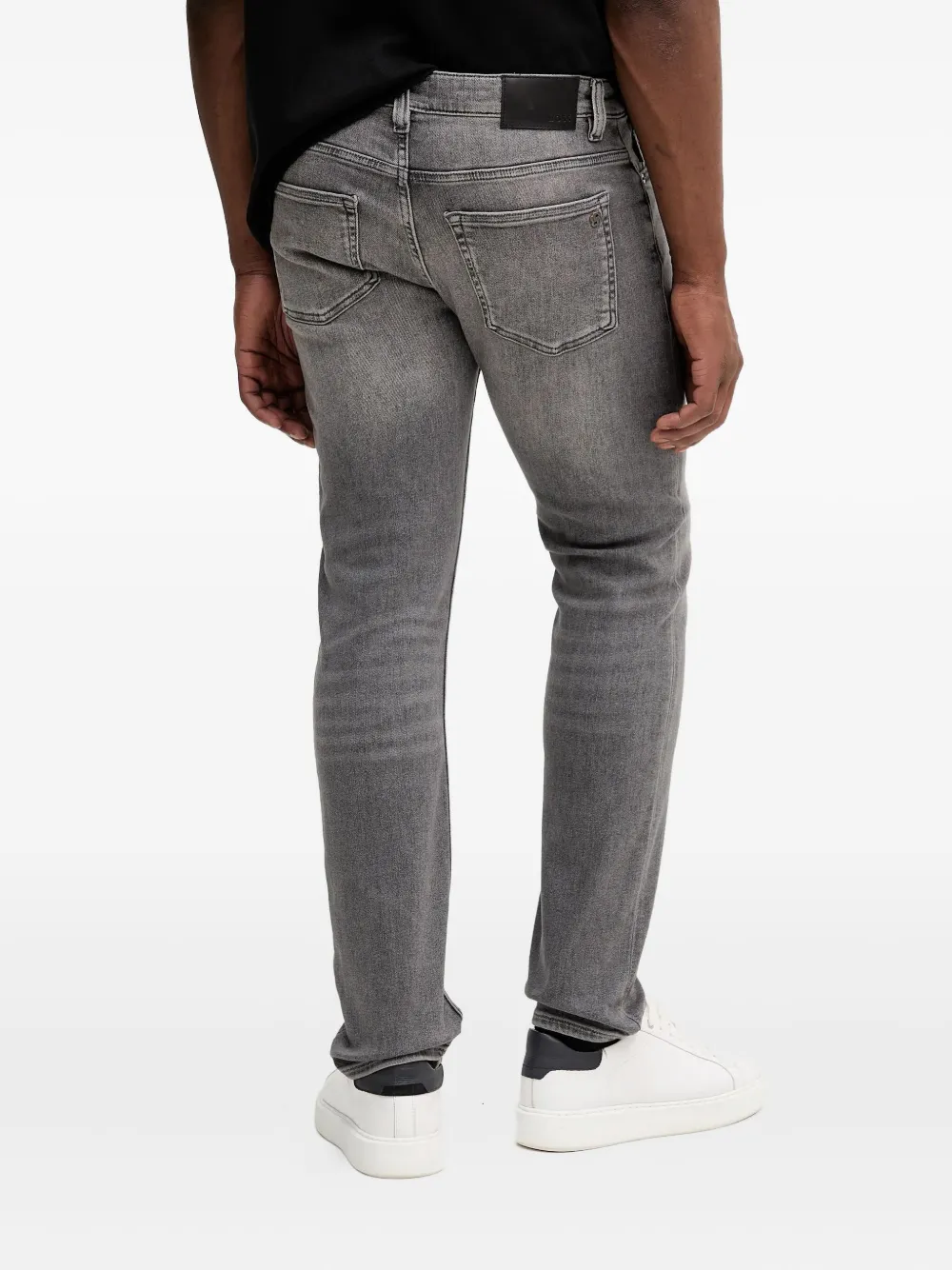 Hugo Boss Logo-patch Pocket Jeans In Gray