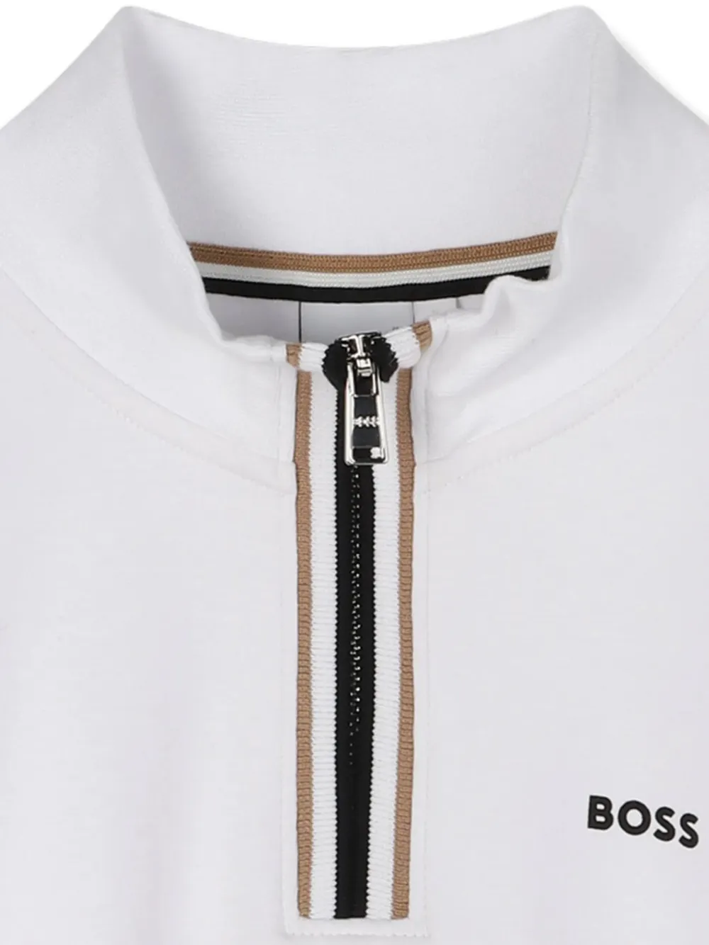 Hugo Boss Half-zip Sweater In White