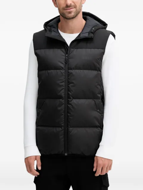 BOSS quilted design hooded jacket