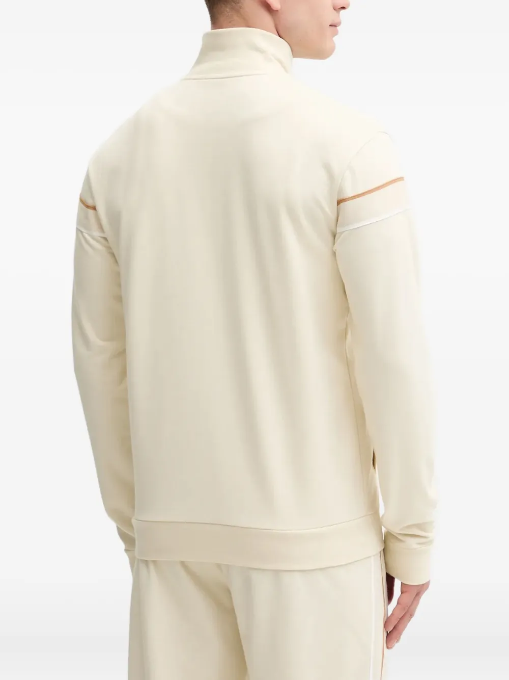 BOSS Iconic sweater met ritssluiting Beige