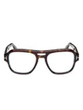 TOM FORD Eyewear tortoiseshell pilot-frame glasses - Brown