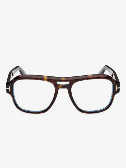 TOM FORD Eyewear tortoiseshell pilot-frame glasses