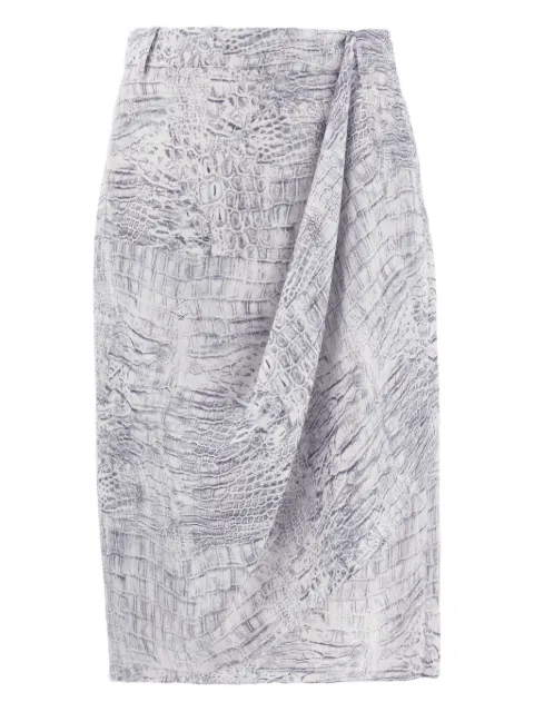 Ferragamo alligator-print mini skirt