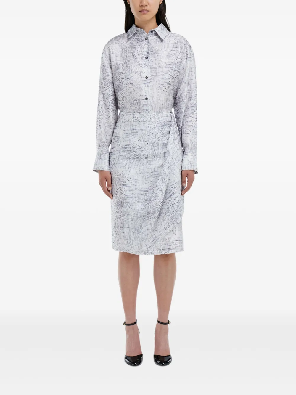 Ferragamo alligator-print mini skirt | Asymmetric & Draped Skirts | Image 2