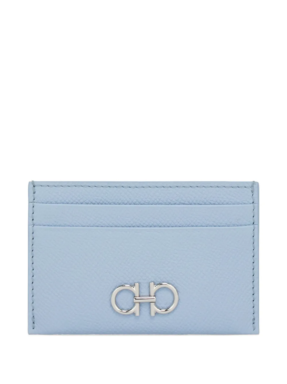Ferragamo Gancini leather credit card holder - Blu