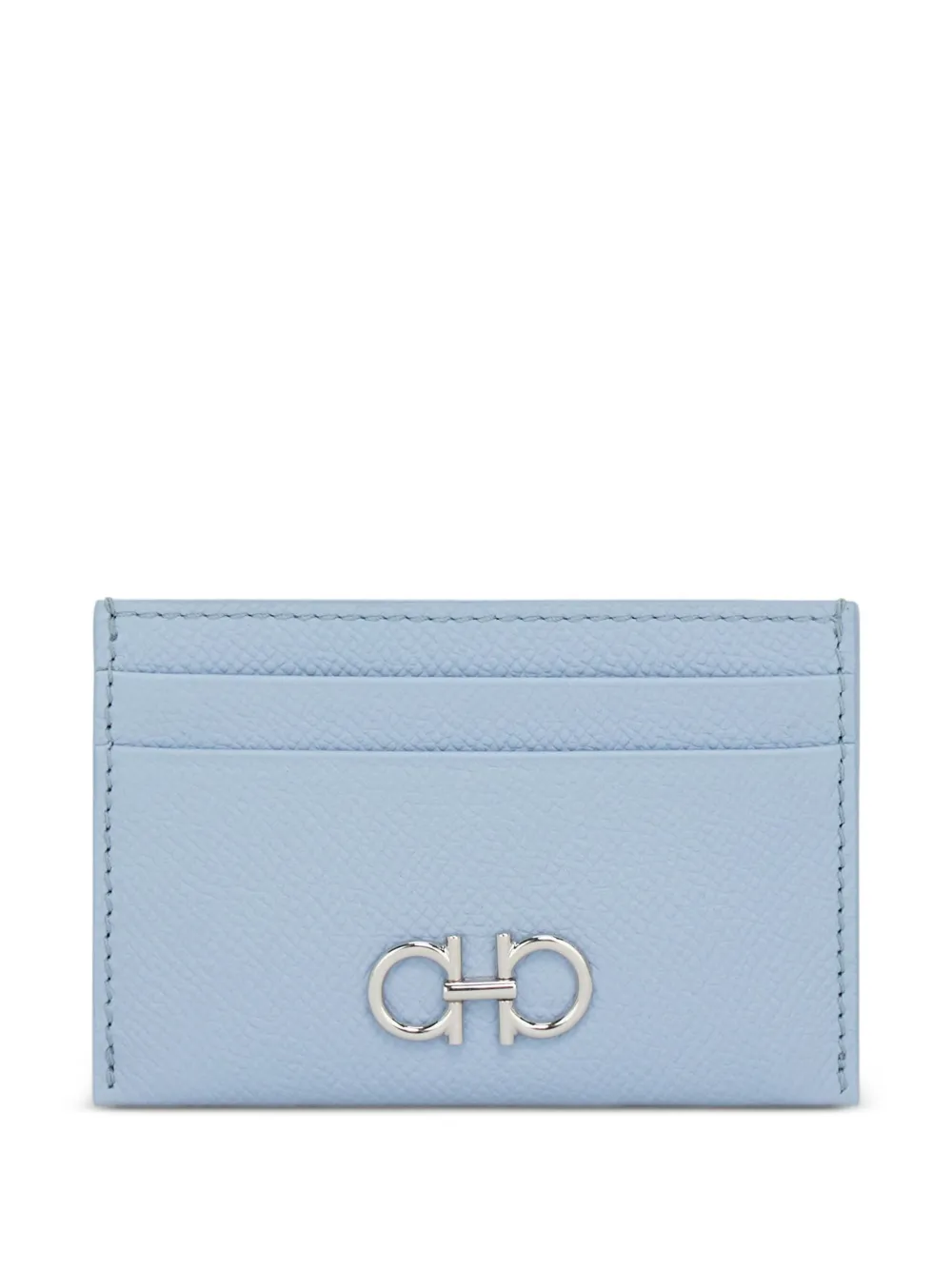 Ferragamo Gancini leather credit card holder - Blu