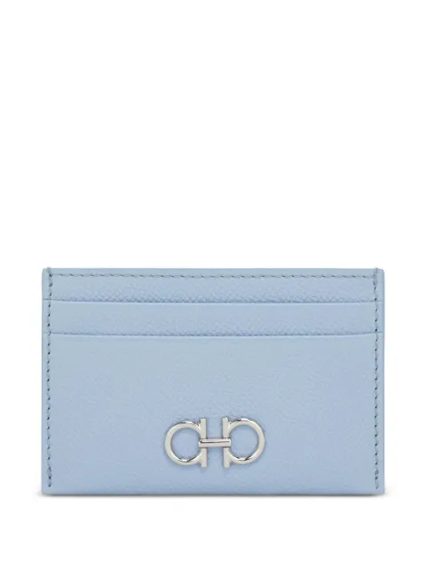 Ferragamo Gancini leather credit card holder