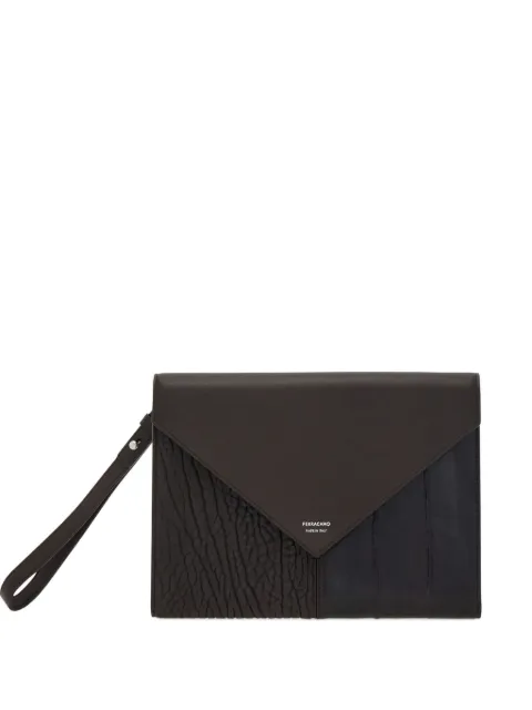Ferragamo top flap clutch bag
