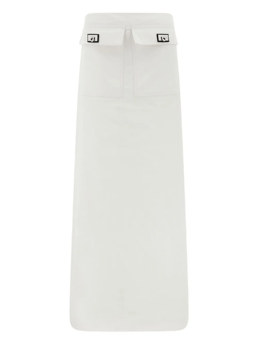 Ferragamo Midi-rok met klepzak Wit