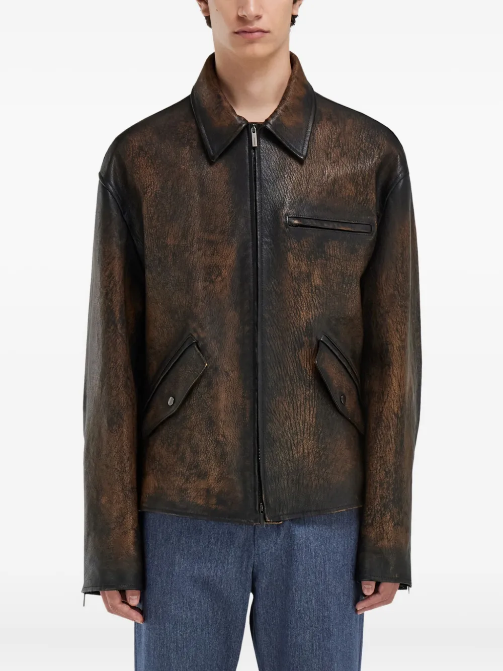 Ferragamo Leather Jacket | Brown | FARFETCH